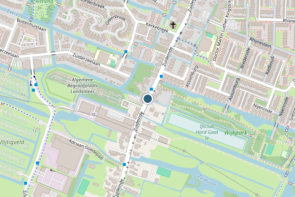 Politie-melding op Zuideinde, Landsmeer op 19 juli, kaart-overzicht