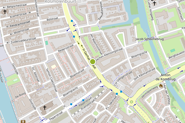 Ambulance-melding op H Gerhardstraat, Zaandam op 19 juli, kaart-overzicht