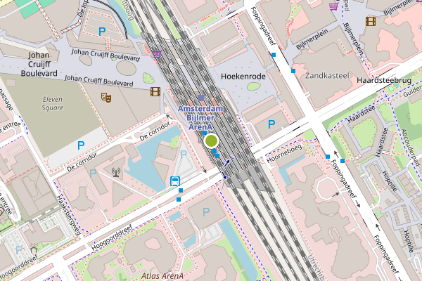 Ambulance-melding op Hoogoordplein, Amsterdam op 19 juli, kaart-overzicht