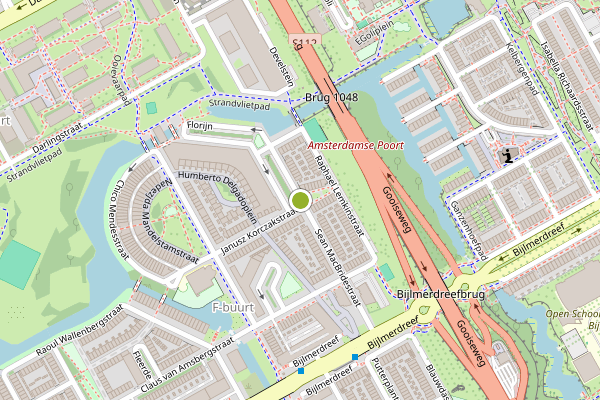 Ambulance-melding op Sean MacBridestraat, Amsterdam op 19 juli, kaart-overzicht