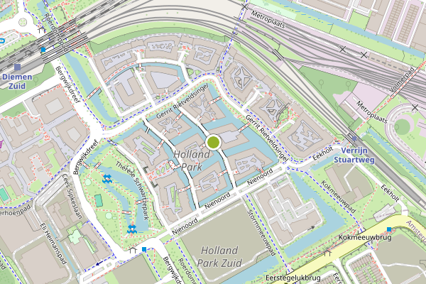 Ambulance-melding op Carel Willinkgracht, Diemen op 19 juli, kaart-overzicht