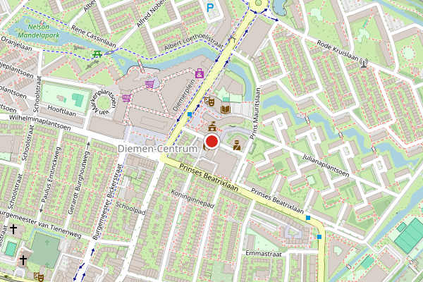 Brandweer-melding op D.J. den Hartoglaan, Diemen op 19 juli, kaart-overzicht