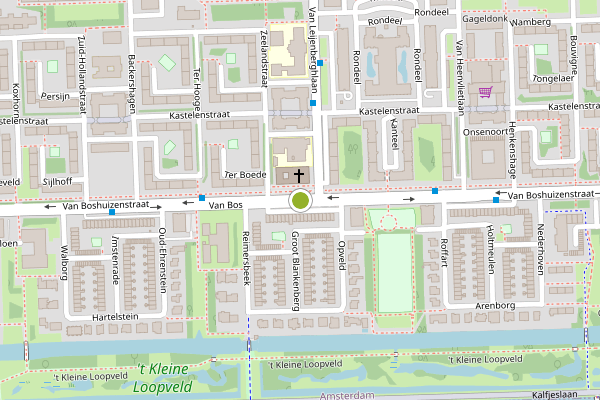 Ambulance-melding op Van Boshuizenstraat, Amsterdam op 20 juli, kaart-overzicht