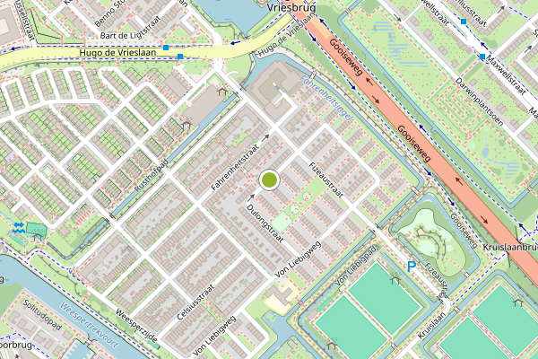 Ambulance-melding op Dulongstraat, Amsterdam op 20 juli, kaart-overzicht