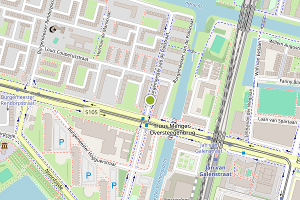 Ambulance-melding op Burgemeester Van de Pollstraat, Amsterdam op 20 juli, kaart-overzicht