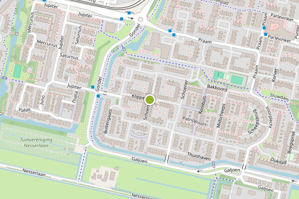 Ambulance-melding op Schoener, Amstelveen op 20 juli, kaart-overzicht