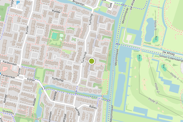 Ambulance-melding op Turfschip, Amstelveen op 11 mei, kaart-overzicht