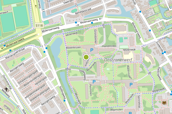 Ambulance-melding op Paltrok, Amsterdam op 20 juli, kaart-overzicht
