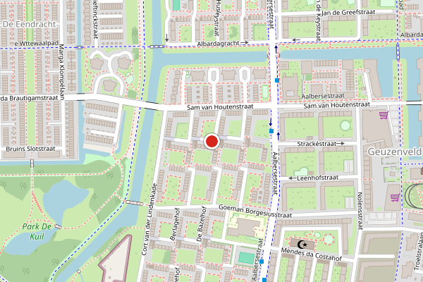Brandweer-melding op Jan Lelimanhof, Amsterdam op 20 juli, kaart-overzicht