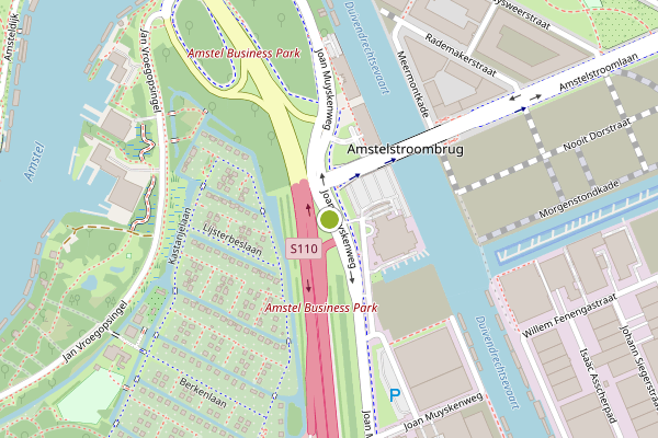 Ambulance-melding op Joan Muyskenweg, Amsterdam op 20 juli, kaart-overzicht