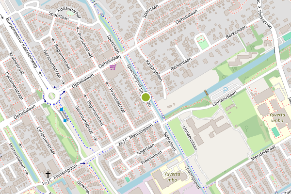 Ambulance-melding op Spoorlaan, Aalsmeer op 11 mei, kaart-overzicht
