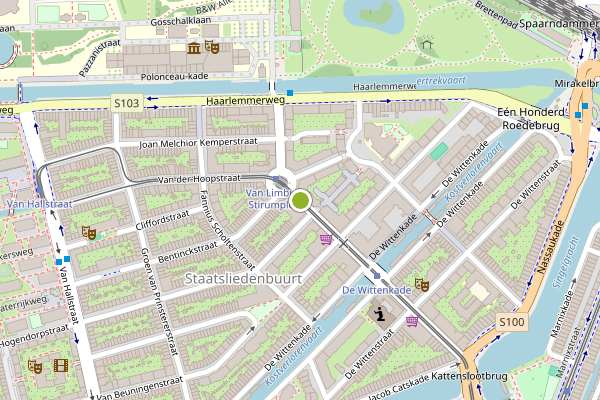 Ambulance-melding op Van Limburg Stirumstraat, Amsterdam op 20 juli, kaart-overzicht