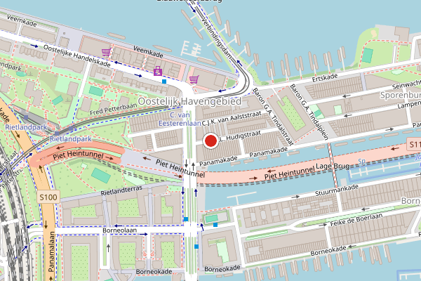 Brandweer-melding op D.L. Hudigstraat, Amsterdam op 20 juli, kaart-overzicht
