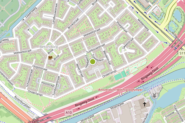 Ambulance-melding op Zuivelplein, Amsterdam op 20 juli, kaart-overzicht