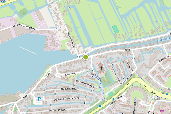 Ambulance-melding op Kalf, Zaandam op 11 mei, kaart-overzicht