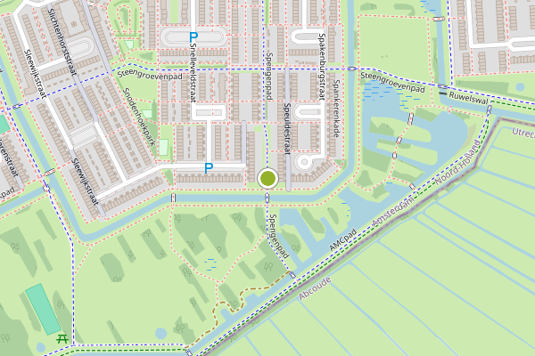 Ambulance-melding op Spengenpad, Amsterdam op 20 juli, kaart-overzicht