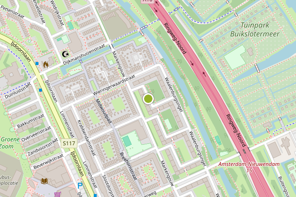 Ambulance-melding op Den Helderstraat, Amsterdam op 20 juli, kaart-overzicht
