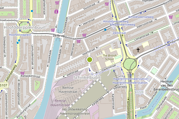 Ambulance-melding op Baarsstraat, Amsterdam op 20 juli, kaart-overzicht