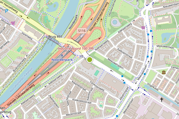 Ambulance-melding op Johan van Hasseltweg, Amsterdam op 20 juli, kaart-overzicht