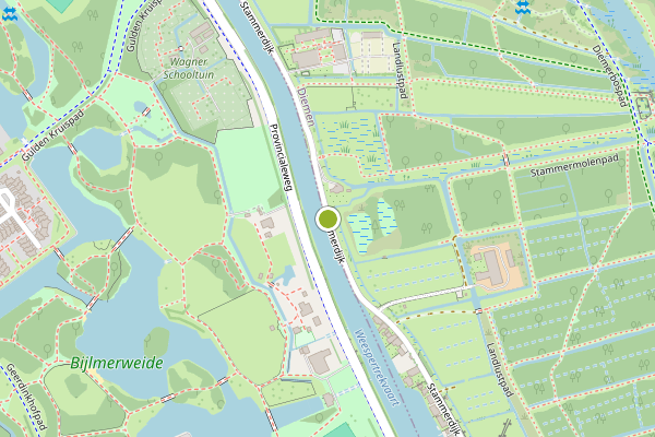 Ambulance-melding op Stammerdijk, Diemen op 20 juli, kaart-overzicht