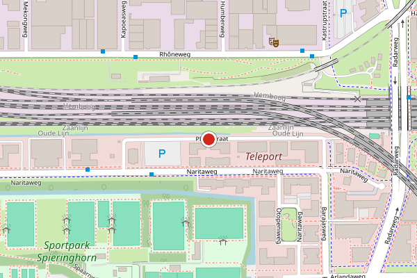 Brandweer-melding op Plesostraat, Amsterdam op 20 juli, kaart-overzicht
