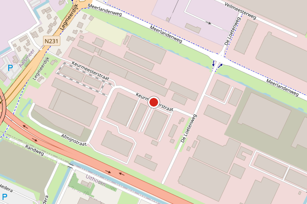 Brandweer-melding op Keurmeesterstraat, Amstelveen op 21 juli, kaart-overzicht