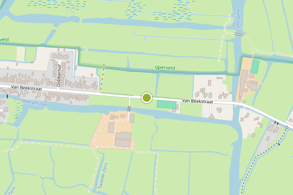 Ambulance-melding op van Beekstraat, Landsmeer op 21 juli, kaart-overzicht