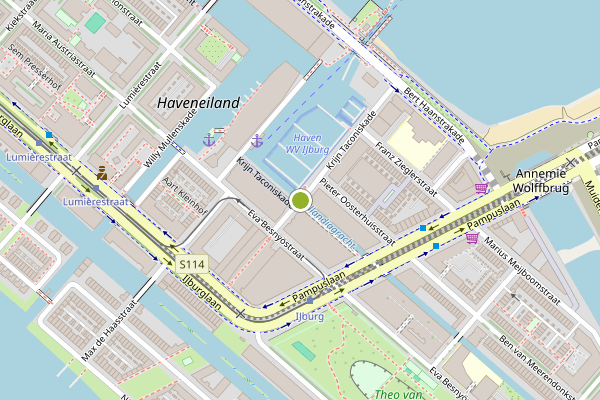 Ambulance-melding op Krijn Taconiskade, Amsterdam op 11 mei, kaart-overzicht