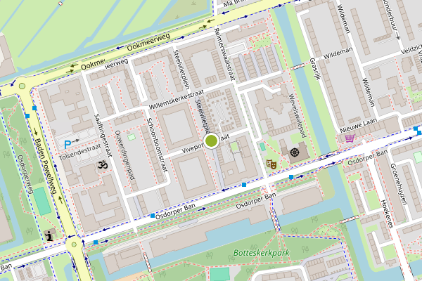 Ambulance-melding op Steelvlietplein, Amsterdam op 11 mei, kaart-overzicht