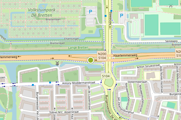 Ambulance-melding op Haarlemmerweg, Amsterdam op 11 mei, kaart-overzicht