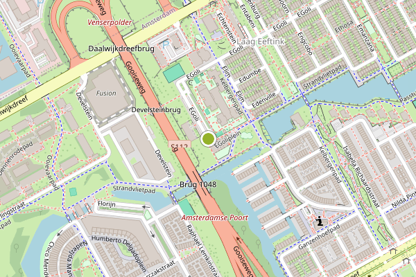 Ambulance-melding op EGoliplein, Amsterdam op 11 mei, kaart-overzicht