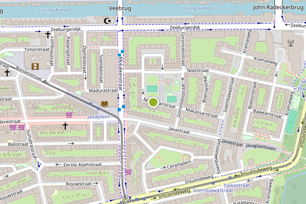 Ambulance-melding op Makassarstraat, Amsterdam op 11 mei, kaart-overzicht