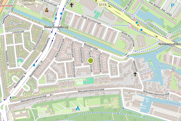 Ambulance-melding op Overflakkeestraat, Amsterdam op 11 mei, kaart-overzicht