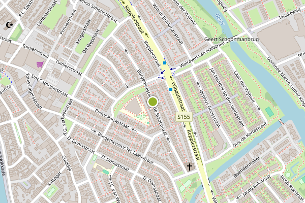 Ambulance-melding op Burgemeester van de Stadtstraat, Zaandam op 21 juli, kaart-overzicht