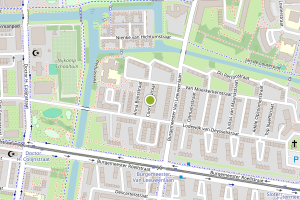Ambulance-melding op Coornhertstraat, Amsterdam op 21 juli, kaart-overzicht