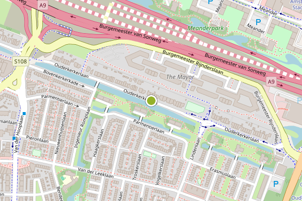Ambulance-melding op Ouderkerkerlaan, Amstelveen op 21 juli, kaart-overzicht