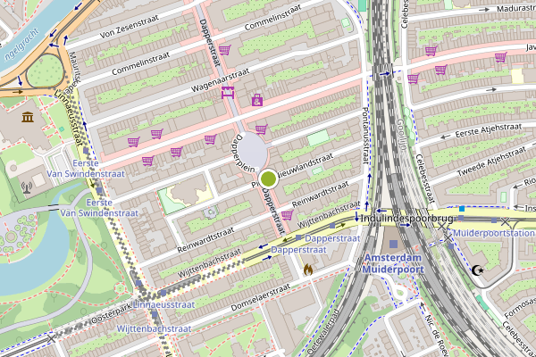 Ambulance-melding op Pieter Nieuwlandstraat, Amsterdam op 21 juli, kaart-overzicht