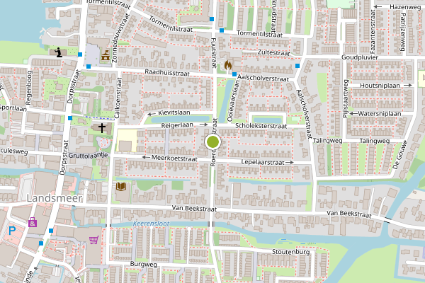 Ambulance-melding op Roerdompstraat, Landsmeer op 21 juli, kaart-overzicht
