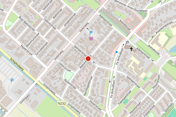 Brandweer-melding op Rietvinkstraat, Badhoevedorp op 21 juli, kaart-overzicht