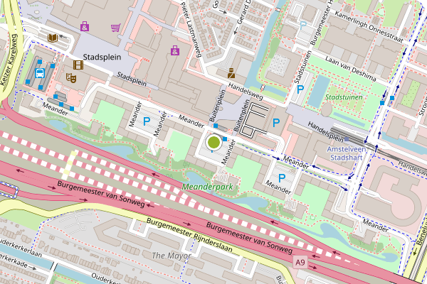 Ambulance-melding op Meander, Amstelveen op 21 juli, kaart-overzicht
