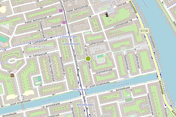 Ambulance-melding op Jan Lievensstraat, Amsterdam op 21 juli, kaart-overzicht