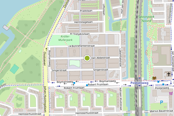 Ambulance-melding op Van Abbestraat, Amsterdam op 21 juli, kaart-overzicht