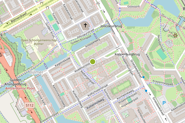 Ambulance-melding op Kloekhorststraat, Amsterdam op 21 juli, kaart-overzicht