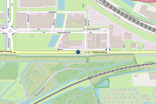 Politie-melding op Theemsweg, Amsterdam op 21 juli, kaart-overzicht