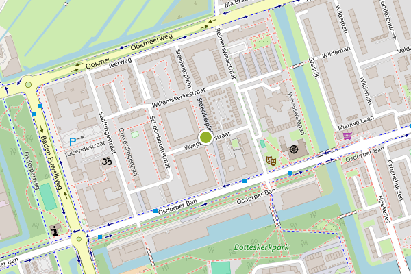 Ambulance-melding op Steelvlietplein, Amsterdam op 21 juli, kaart-overzicht