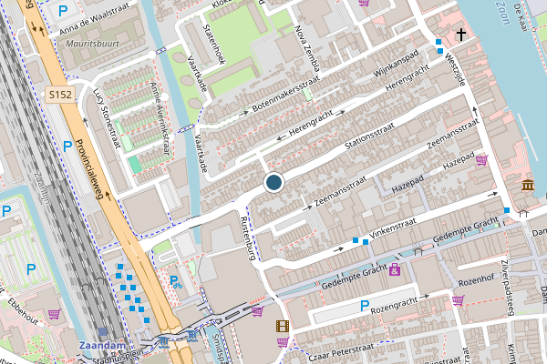 Politie-melding op Stationsstraat, Zaandam op 21 juli, kaart-overzicht