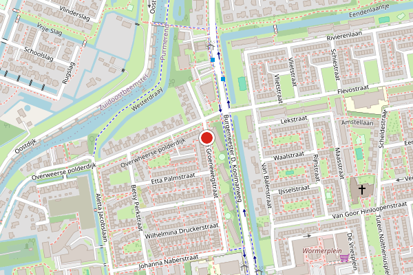 Brandweer-melding op Suze Groenewegstraat, Purmerend op 21 juli, kaart-overzicht