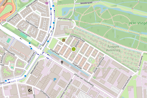 Ambulance-melding op Tweede Vogelstraat, Amsterdam op 21 juli, kaart-overzicht