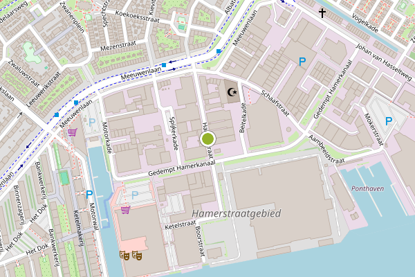 Ambulance-melding op Hamerstraat, Amsterdam op 21 juli, kaart-overzicht