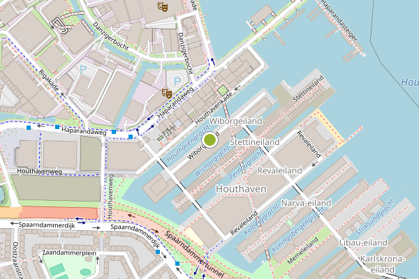 Ambulance-melding op Wiborgeiland, Amsterdam op 22 juli, kaart-overzicht